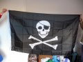 Пиратско знаме флаг пират кораб корсар череп кости абордаж, снимка 1
