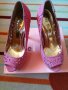 Обувки на висок ток- розови, снимка 1