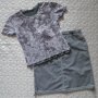 Дамски сет ефектна тениска и пола S/М, снимка 1 - Поли - 26085415