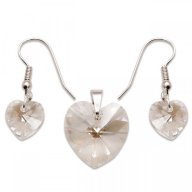 Сребърни комплекти с кристали Сваровски - подходящ подарък за всяка дама, снимка 11 - Бижутерийни комплекти - 6663752