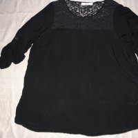 Елегантна риза в черно Clockhouse, снимка 1 - Блузи с дълъг ръкав и пуловери - 19257479