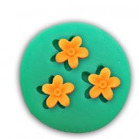 тройка малки цветчета силиконов молд форма декорация торта фондан шоколад и др., снимка 1 - Форми - 25724347