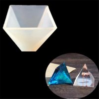 3D Пирамида силиконов молд форма калъп смола за сладкарство и бижута и декорация свещи глина оргонит, снимка 2 - Форми - 23078395