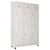 Метален шкаф за дрехи за 6 души-200/120/40 см . 