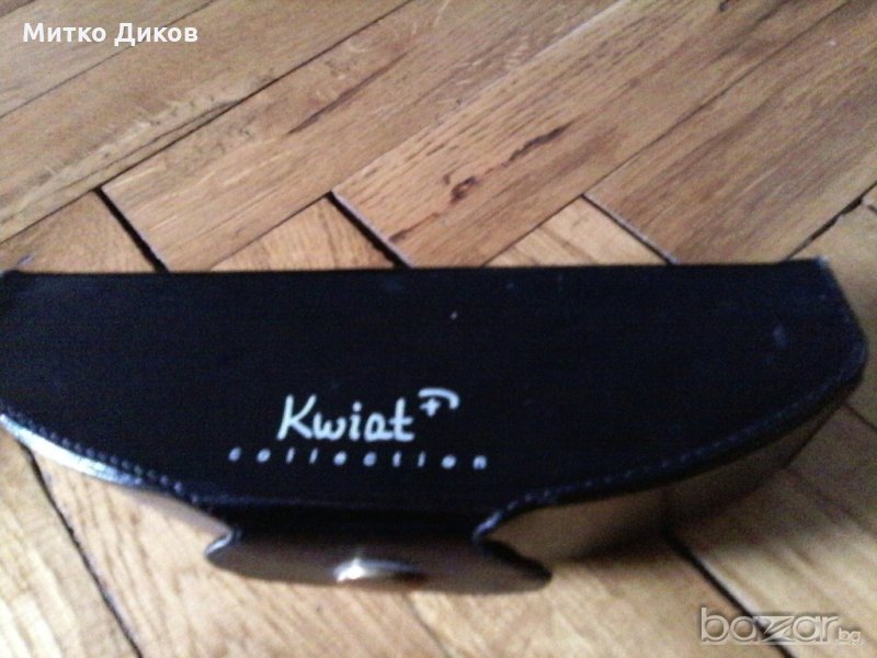 Кожен калъф за очила Кwiat с бархет, снимка 1