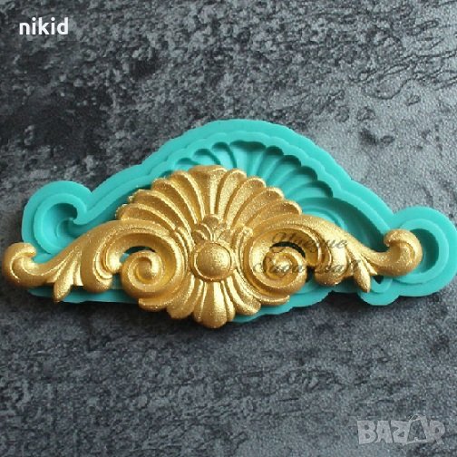 ОР50 орнамент силиконов молд форма декорация торта фондан шоколад и др, снимка 1