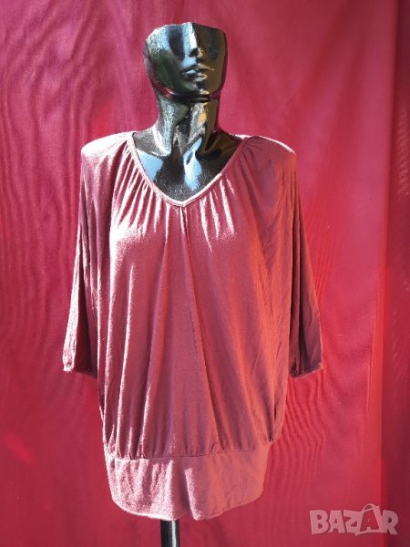 Туника бордо от трико ХХЛ, снимка 1