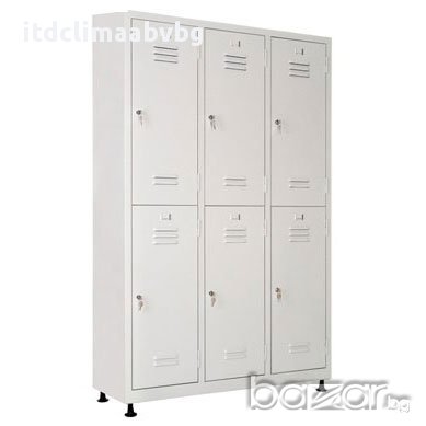 Метален шкаф за дрехи за 6 души-200/120/40 см . , снимка 1