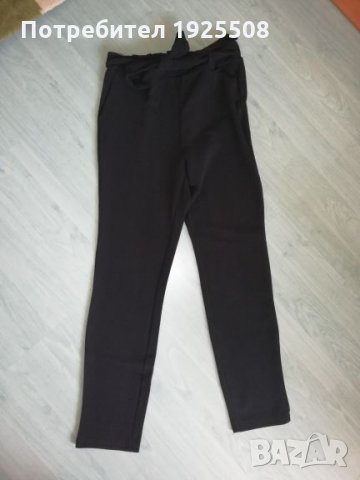 Дамски черен официален панталон с висока талия , снимка 2 - Панталони - 25746982