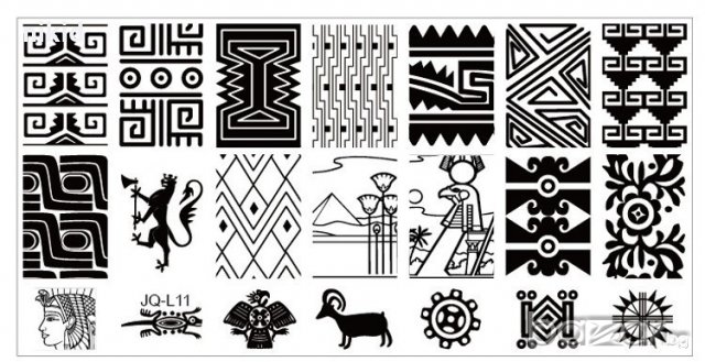 декорации плочка / щампа шаблон за печат на нокти - Нова JQ L11