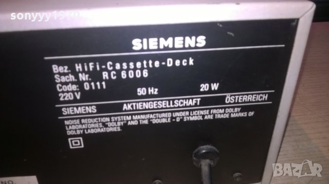siemens rc 6006 hifi deck-внос швеицария, снимка 12 - Декове - 24508381