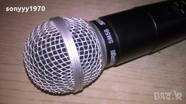 ПОРЪЧАН-shure sm58 made in usa-здрав безжичен микрофон, снимка 6 - Микрофони - 25104876