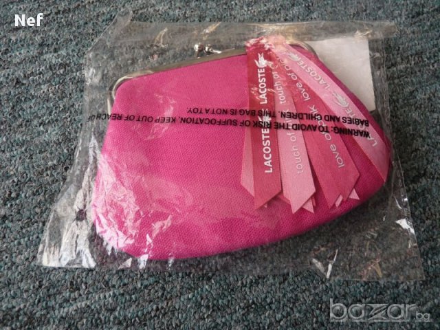 Нова чанта, портмоне Lacoste Touch of pink, оригинал, снимка 10 - Чанти - 11335184