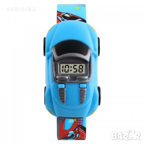 Нов Детски часовник кола количка кабрио Skmei за деца колите светло син, снимка 2 - Други - 24510458