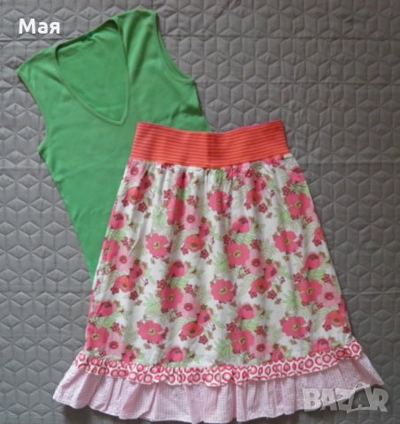 Дамски сет ефектна пола и потник Benetton