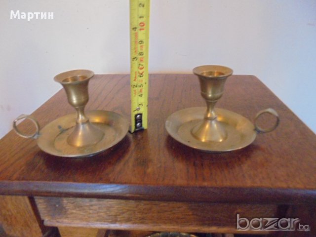 Стари масивни бронзови - Свещници - 2 бр.! (157791), снимка 2 - Други стоки за дома - 16051258