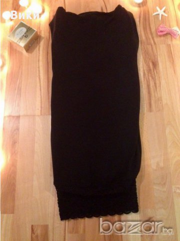 Елегантна черна рокля с дантела, снимка 3 - Рокли - 16271679