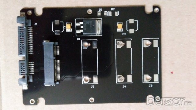 mSATA SSD to 2.5" SATA3 adapter,M.2 NGFF SSD to 2.5" SATA 3, снимка 3 - Кабели и адаптери - 16829857