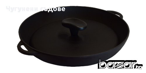 Чугунен прес за грил тиган, снимка 12 - Съдове за готвене - 11530302