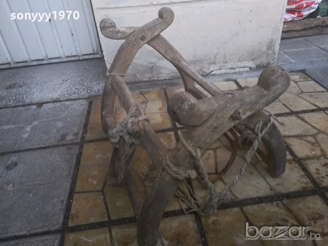 АНТИК-самар+стреме-ретро колекция-дърво и метал-антика-60х40х40см, снимка 10 - Антикварни и старинни предмети - 20958746