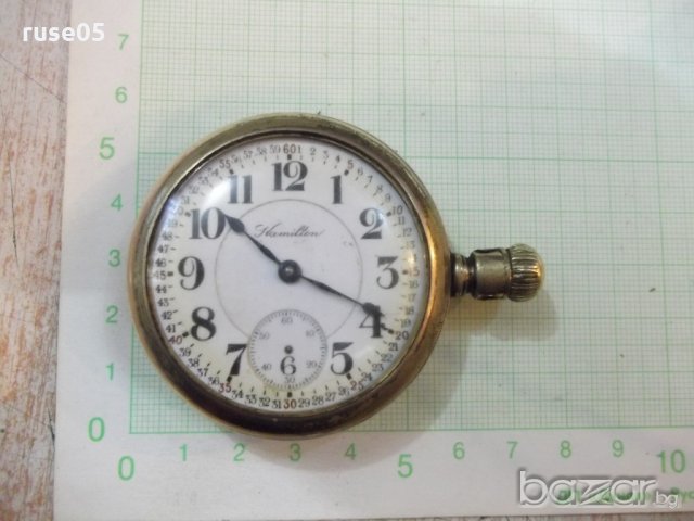 Часовник "Hamilton" джобен американски позлатен стар