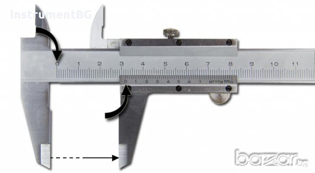 Аналогов шублер с дълбокомер 150mm  , снимка 2 - Шублери - 12468864