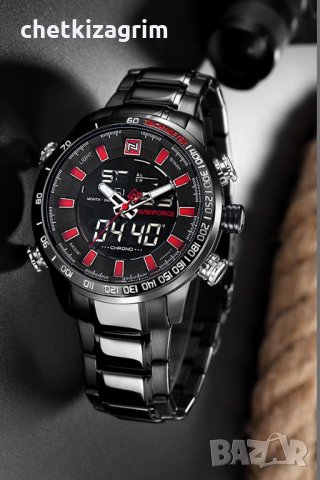 NAVIFORCE - масивен спортен, водоустойчив, електронен + числа часовник! , снимка 3 - Мъжки - 22720464