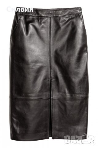 Кожена пола р-р (38), снимка 2 - Поли - 25246509