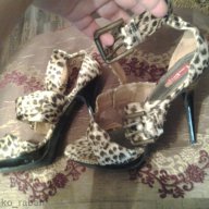 леопардови сандали номер 39 с висок ток, снимка 7 - Сандали - 7341668