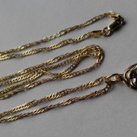 Дамско златно синджирче с висулка, снимка 4 - Колиета, медальони, синджири - 23574325