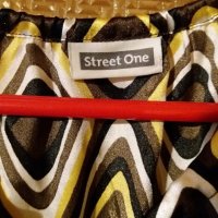 Дам.туника-блуза-"Street One"-/полиестер/-сатен,цвят-шарена. Закупена от Германия., снимка 3 - Туники - 21981186