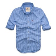 !!! SALE -20% !!! Hollister Co. Seal Beach Shirt - Blue Stripe, снимка 1 - Ризи - 11153269