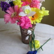 Ръчно изработени цветя от хартия, снимка 5 - Декорация за дома - 16922495