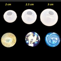 3 размера топче топчета силиконов калъп молд бижутерски сладкарски смола изделия ръчна изработка, снимка 1 - Форми - 24874636