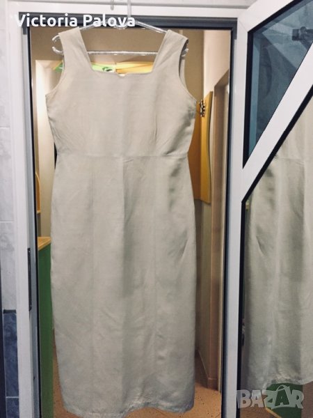 Супер рокля коприна(53%) и лен(47%), снимка 1