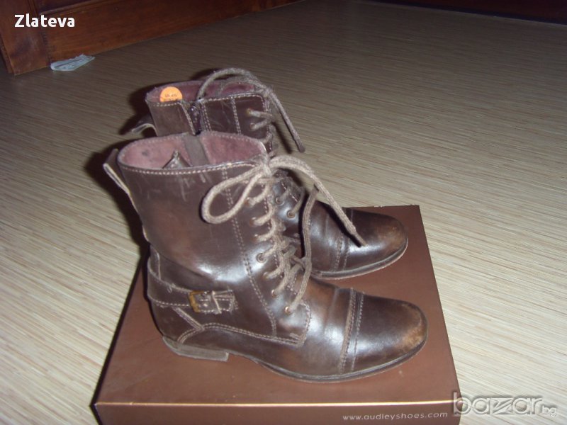 Дамски боти от естествена кожа, снимка 1