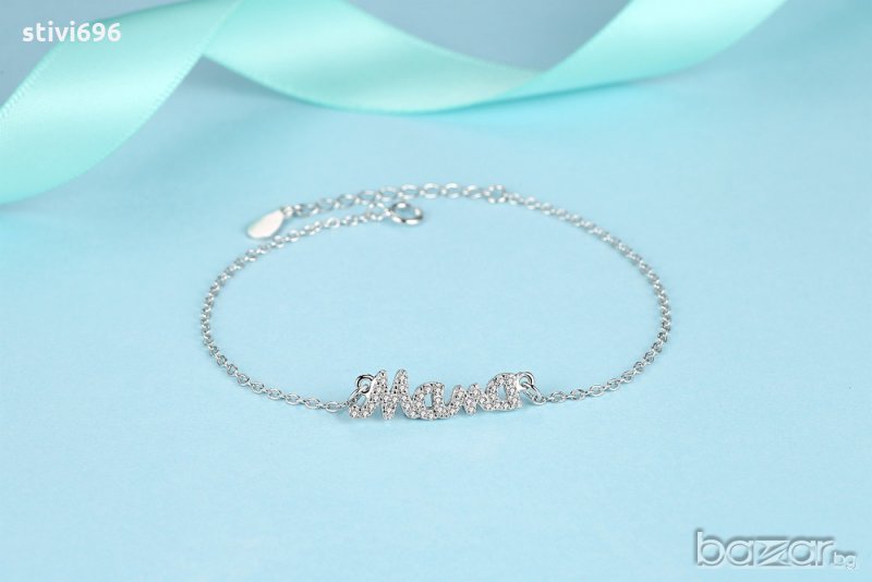 ГРИВНА МАМА S 925 стърлинг.циркон. Ново., снимка 1