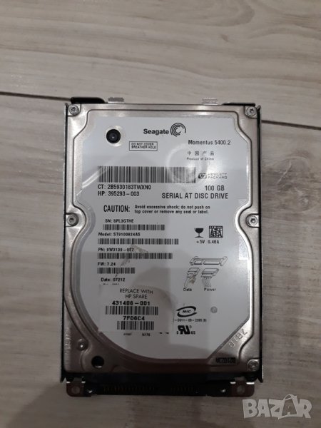 Продавам Seagate ATA 100GB  хард диск за лаптоп , снимка 1