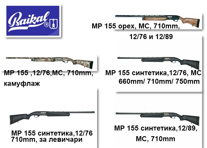 ЛОВЕН ПОЛУАВТОМАТ BAIKAL MP 155 синтетика NEW в Ловно оръжие в гр. Смолян -  ID8336737 — Bazar.bg