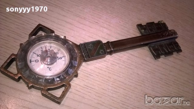 Руски-ретро термометър-метален 22х10см, снимка 1 - Антикварни и старинни предмети - 17776552