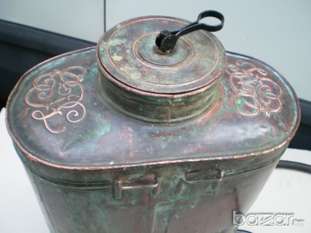   Много стара  медна или месингова лозарска пръскачка , снимка 3 - Антикварни и старинни предмети - 18823803