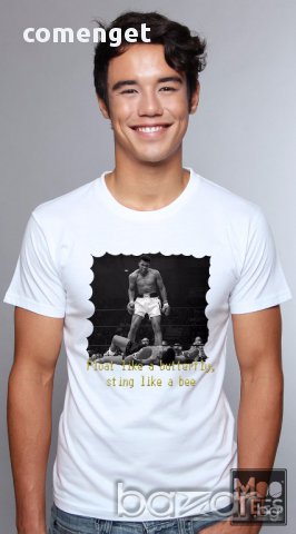 НОВО! Мъжка тениска с MUHAMMAD ALI / АЛИ ПРИНТ принт! Поръчай тениска по твой дизайн!, снимка 2 - Тениски - 13821220