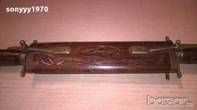 India-ретро колекция-нож и вилица в кания 45см-внос швеицария, снимка 6 - Антикварни и старинни предмети - 17725185