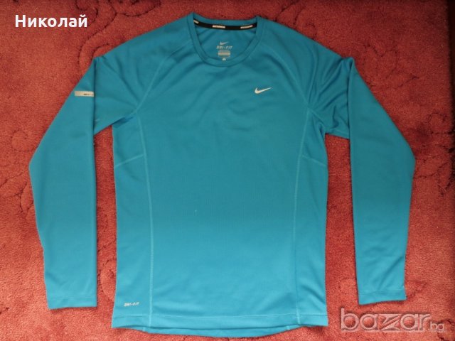 Nike Miler Long Sleeve Tee UV , снимка 5 - Спортни дрехи, екипи - 19864331