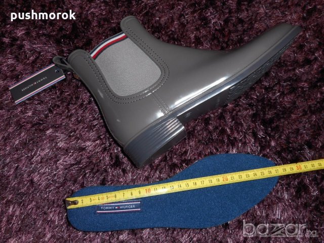 TOMMY HILFIGER Glossy Rubber Boot 42 номер, снимка 12 - Дамски боти - 19988981