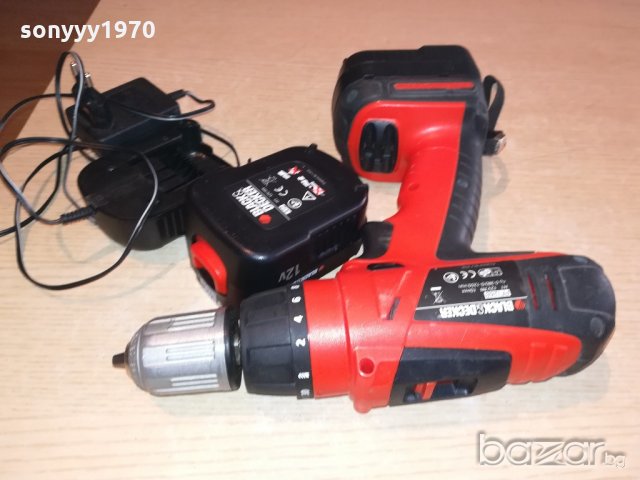 black & decker-с 2 батерии и зарядно-внос швеицария, снимка 3 - Други инструменти - 20549551