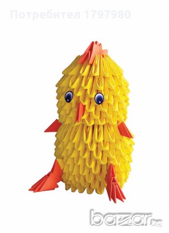 Комплект за изработване на модулно оригами Пиленце, снимка 3 - Други - 19519678