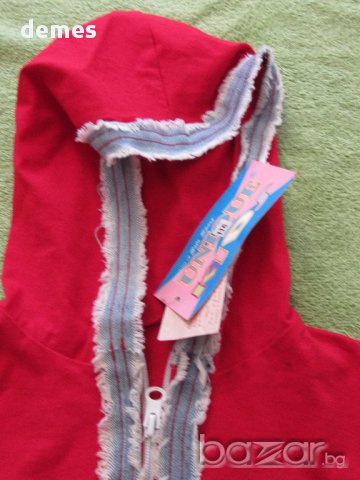 Спортен комплект от червен суичър и панталон, нов, размер 116, снимка 6 - Детски комплекти - 17861153