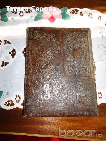 Старинен албум за снимки с кожени корици , снимка 8 - Антикварни и старинни предмети - 12306807