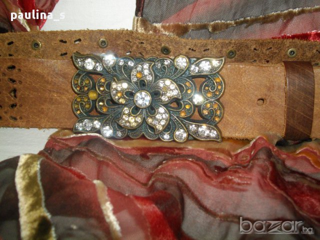 Невeроятен декориран колан за дънки"Маrk" by M J leather / естествена кожа , снимка 4 - Колани - 14567413